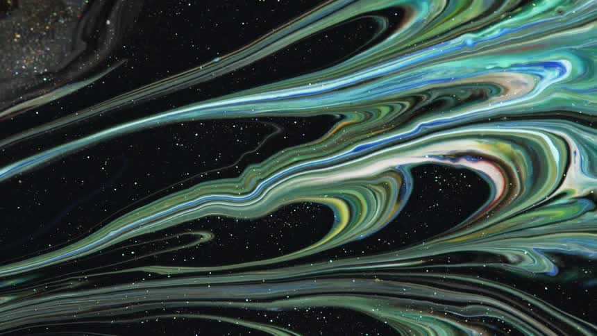 The colors swirl in space