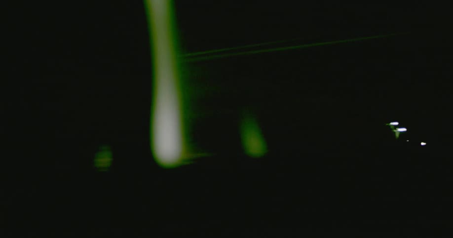 Lights flicker from a passing vehicle