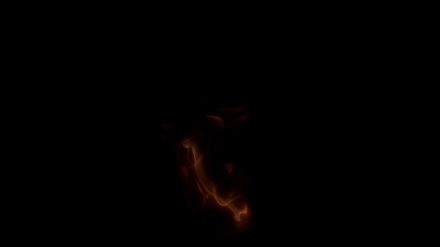 Flames shooting high in the darkness