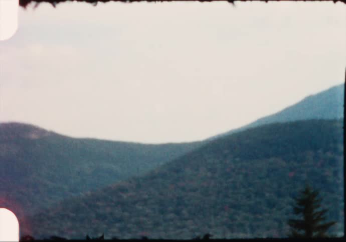 Tree covered mountains on an overcast day