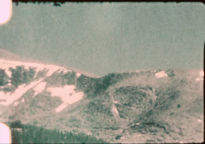 Mountains of Yellowstone National Park in the 1960's
