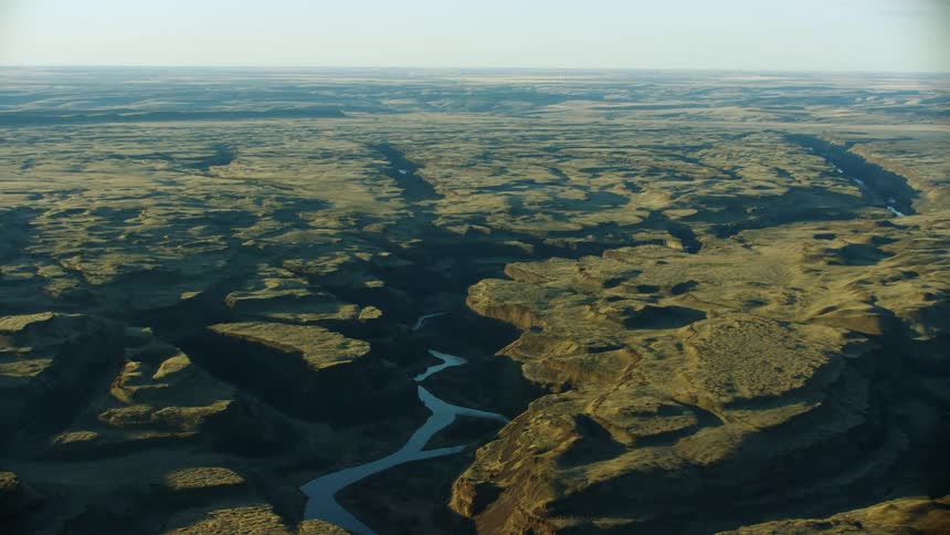 The Lower reaches of the Palouse River as it carves its way through a vast canyon before confluencing the Lower Snake River