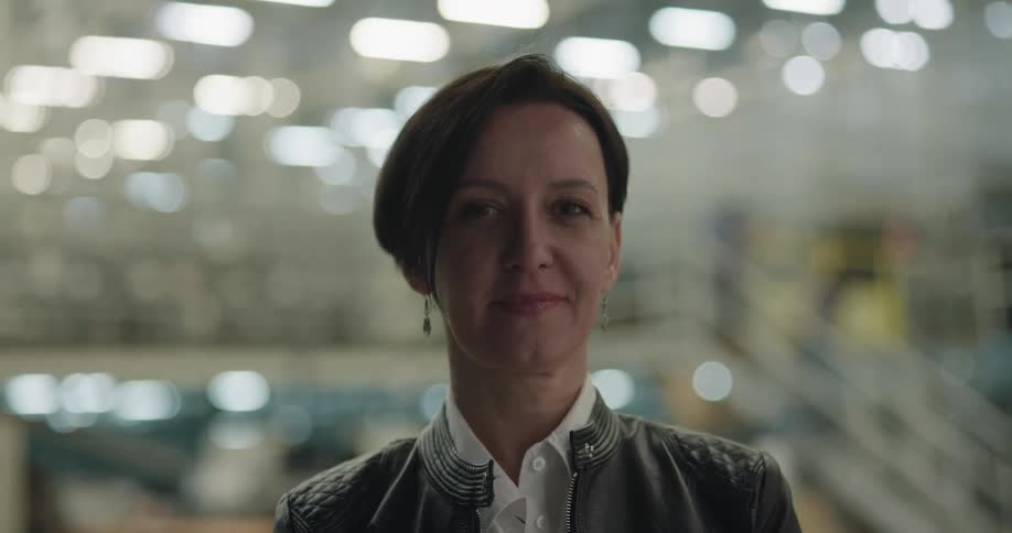 Woman smiling at camera