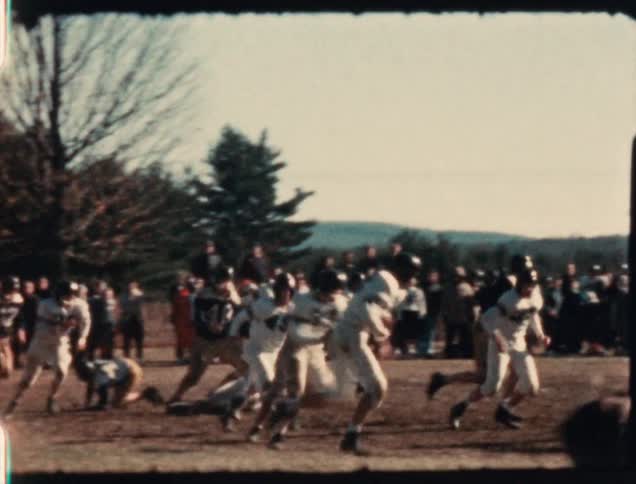A 1950's high school football game is played in rural Vermont