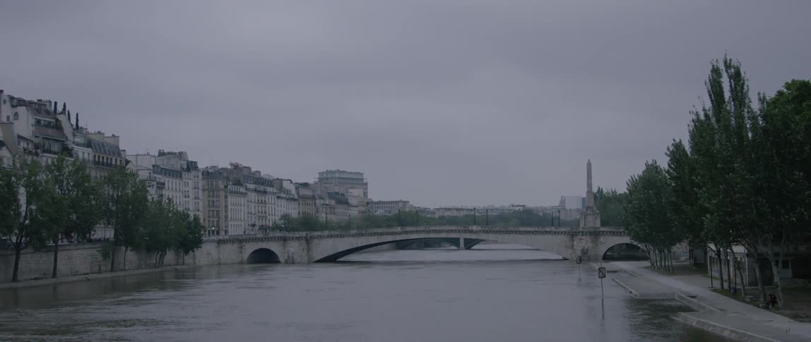 A bridge in paris on a cold overcast day