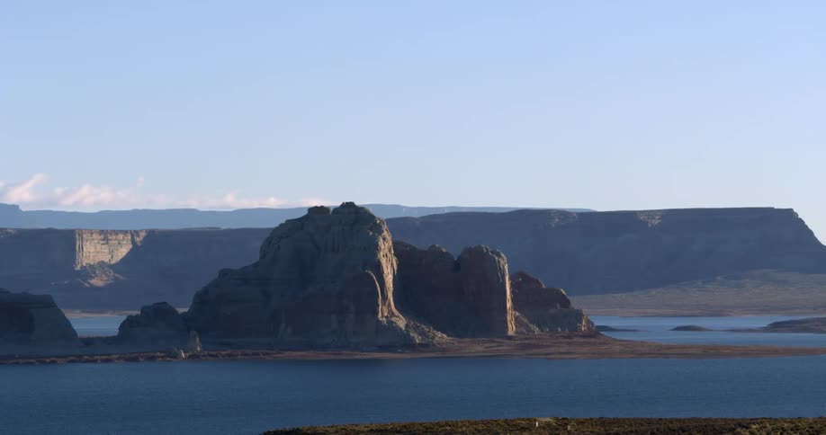 Landscape view of the shoreline and cliffs