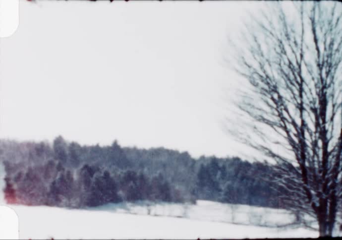 A Wintery Scene in Northern Maine In the 1960's