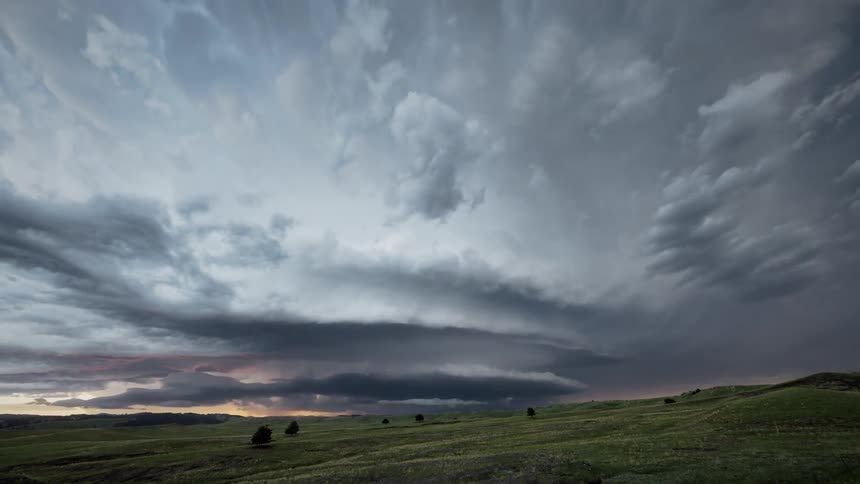 A time lapse of clouds and a storm forming