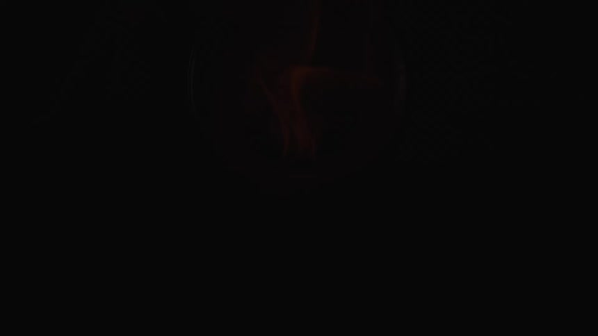 The fire shoots through the dark tube racing with the camera