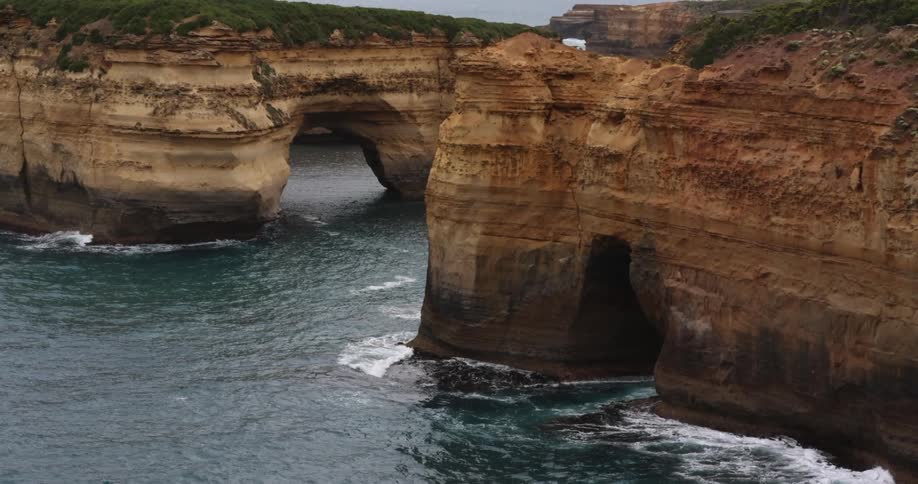 Rock formations in the water