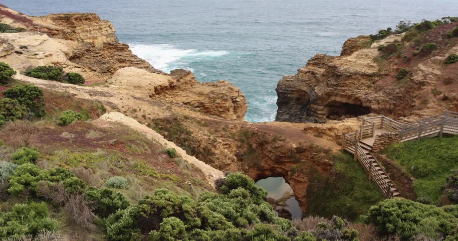 Cliffs on the shore of the ocean