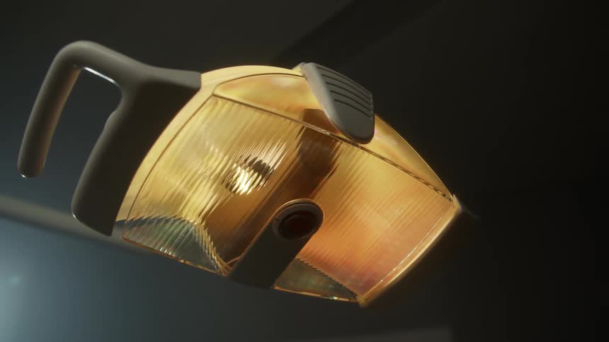 Close up of a light fixture in a clinic