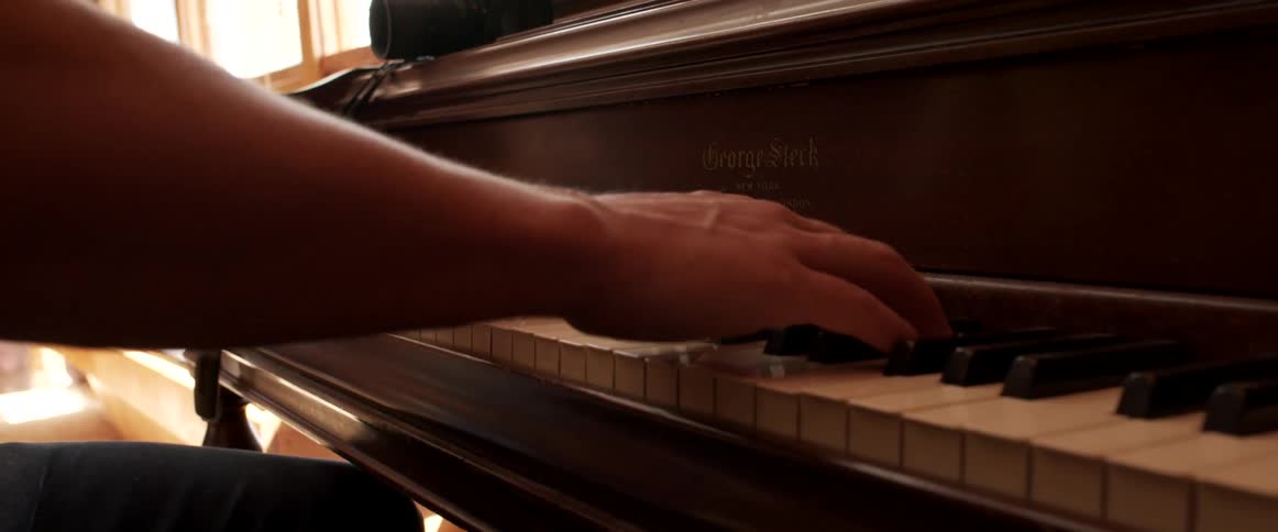 A person playing piano