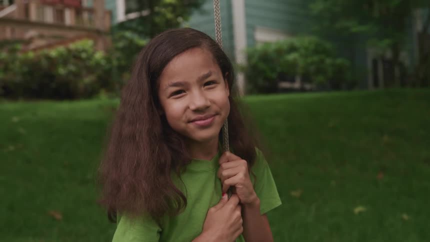 A portrait of a girl outdoors