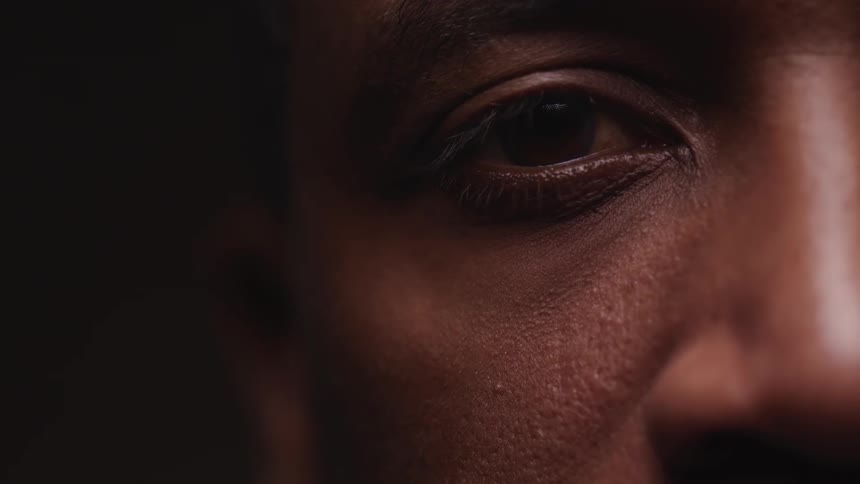 A close up of a persons face