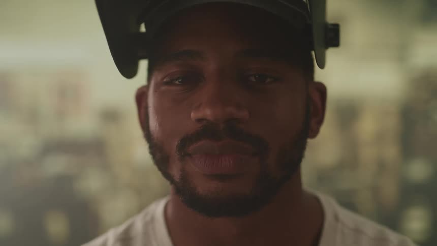 A portrait of a man up close