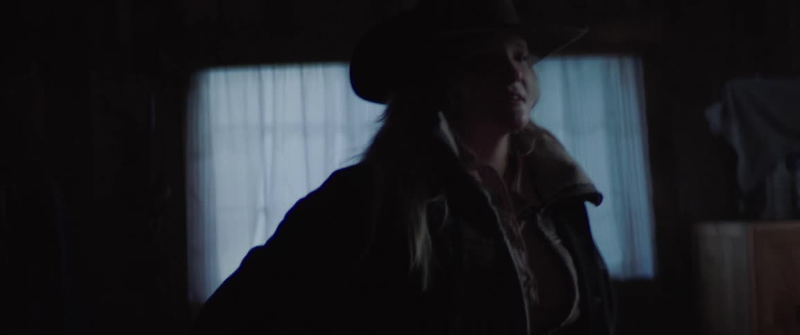 Cowgirl walking impatiently at home in the morning