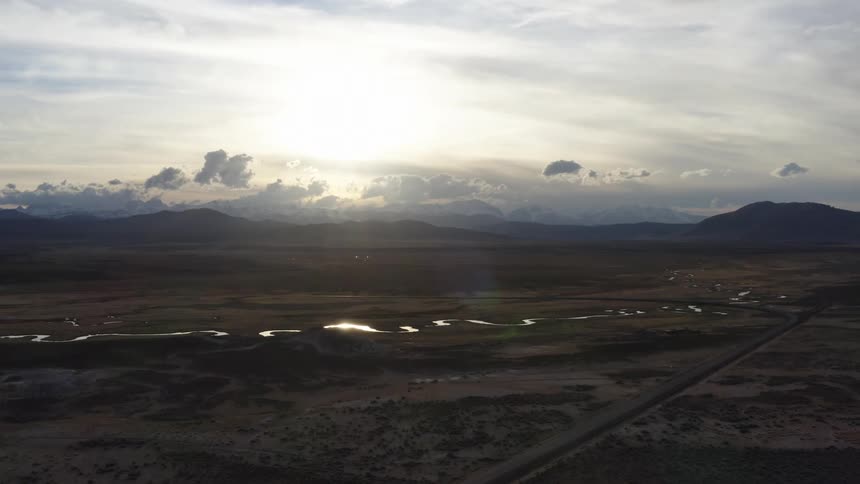An aerial view of a rural area