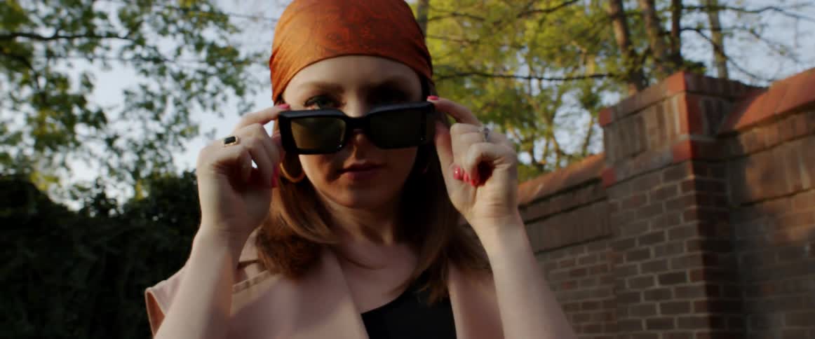 A portrait of a woman outdoors