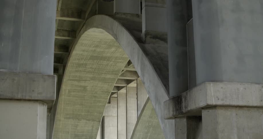 An arch formation is part of a building's structure