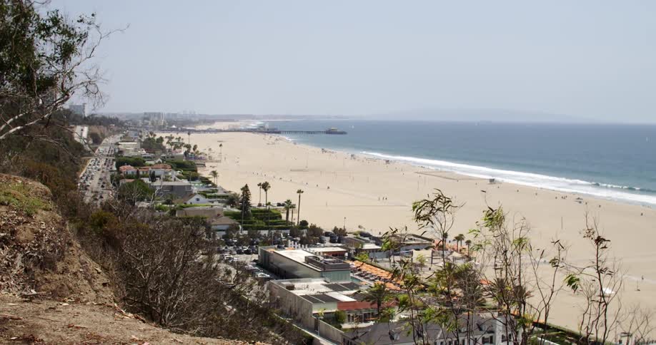 View of PCH into Santa Monica