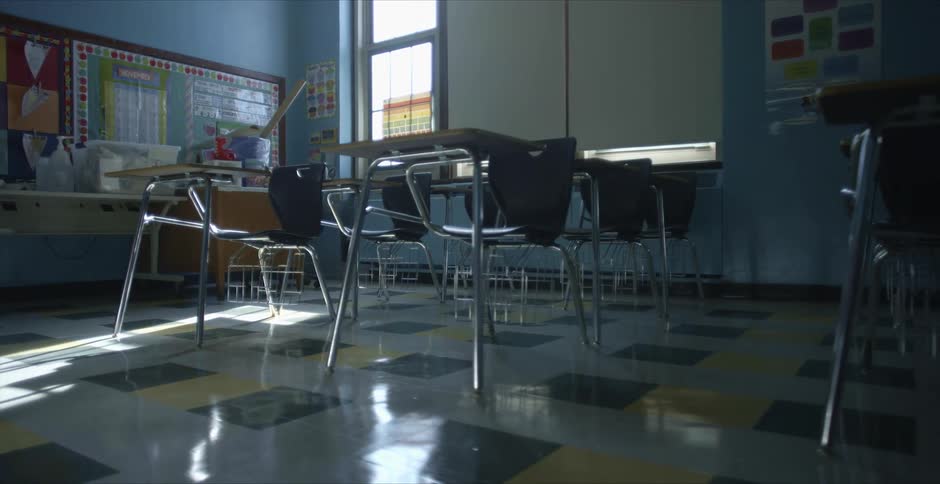 A view of an empty classroom