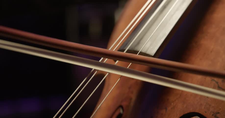 A person playing a cello