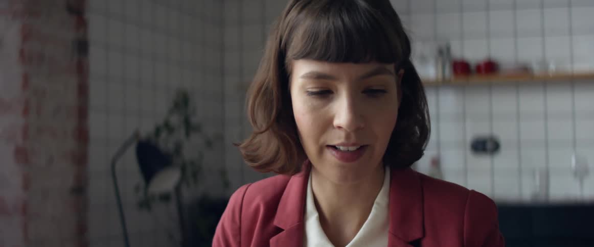 A woman that is talking to someone