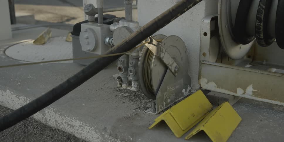 Cable being pulled from a reel