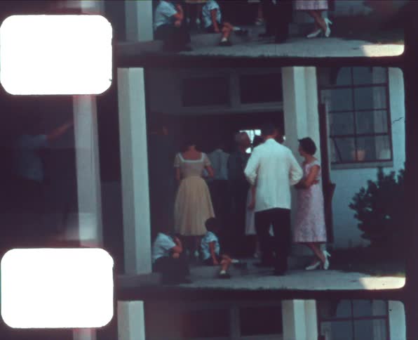 A group of people getting together for a wedding