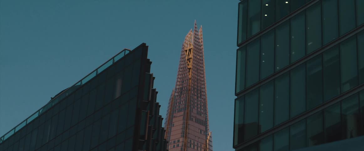 High rise office buildings in a city