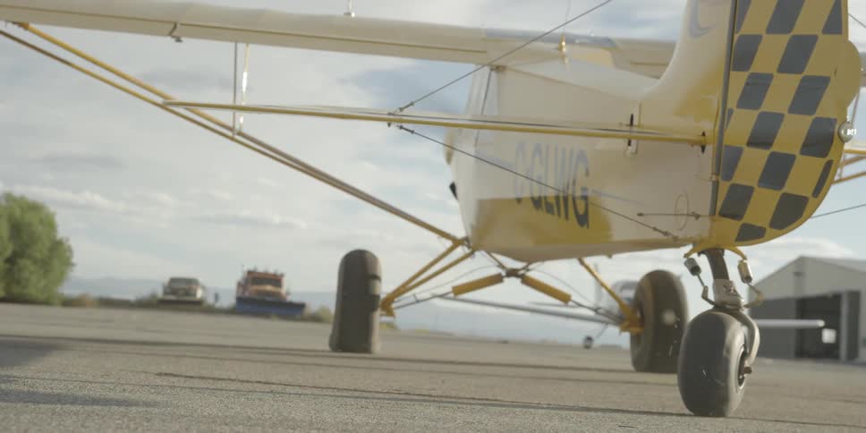 A plane is moving forward