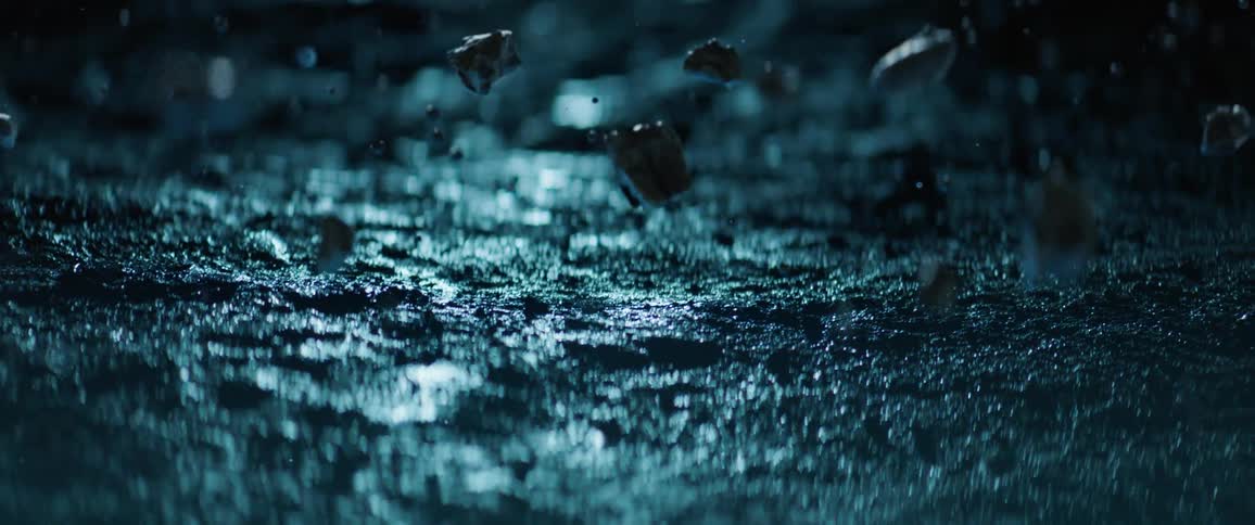 Gravel floating up from a hard ground