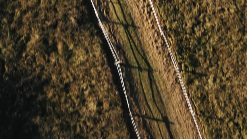 Aerial view of the countryside at morning