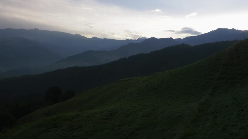 Landscape view of grassy hills