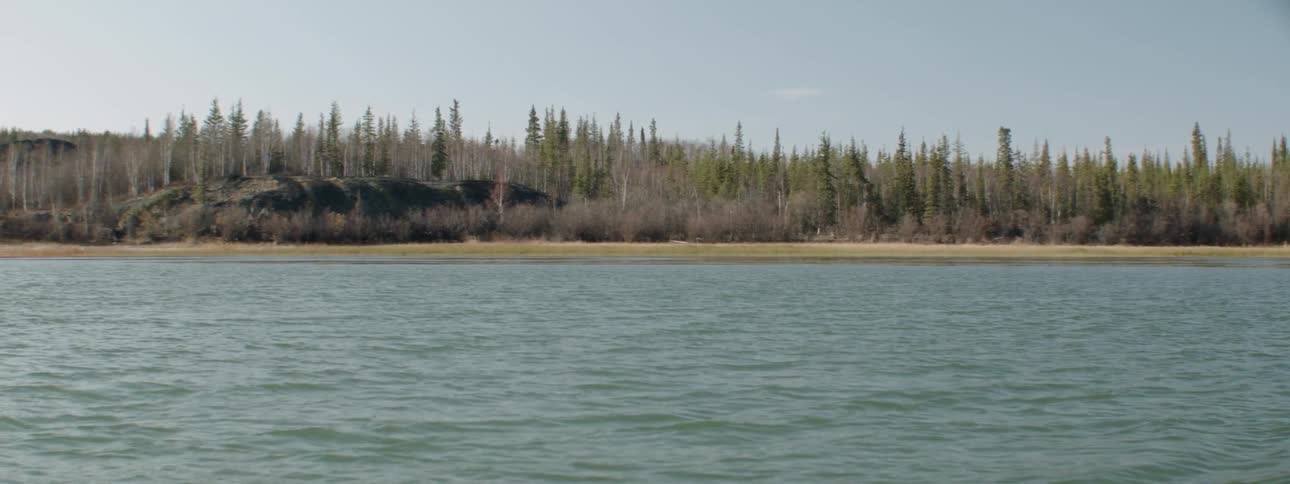 Waves rippling in a lake