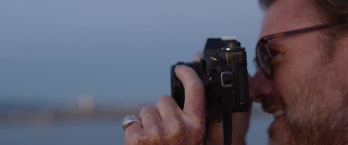 A man taking photos with a camera