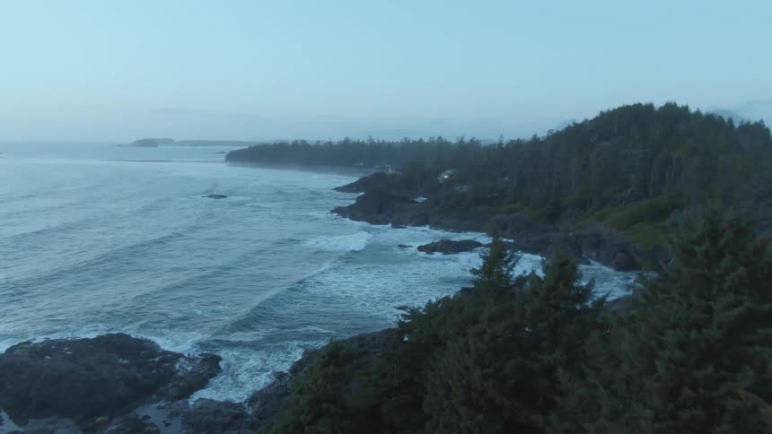 A storm is bringing large waves to the island
