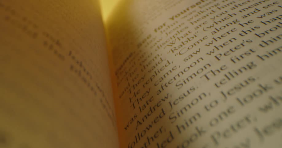 Book of religion lays open