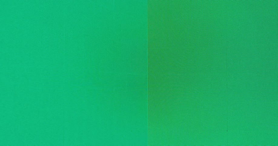Green rectangles grow to eclipse black in digital image