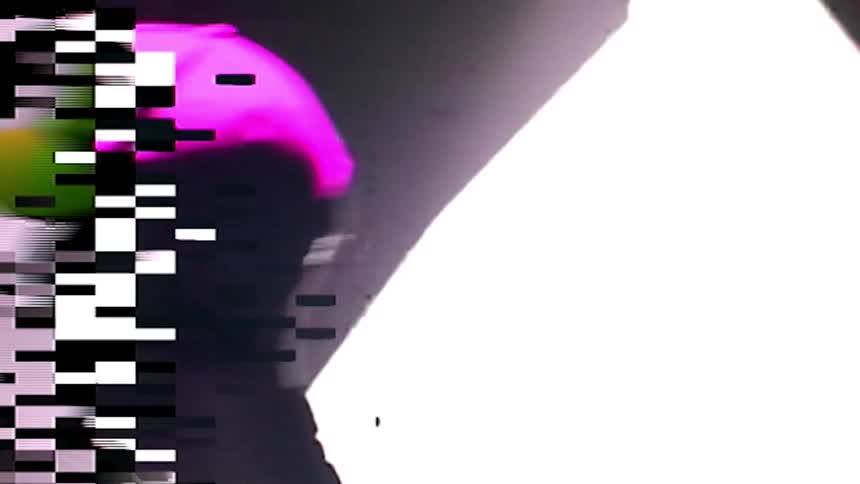 The image is distorted of a man by a light