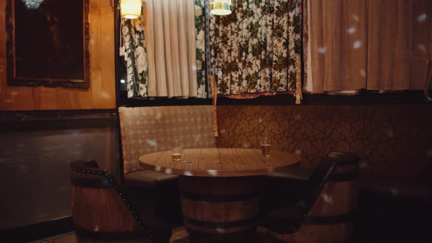 A table in a restaurant