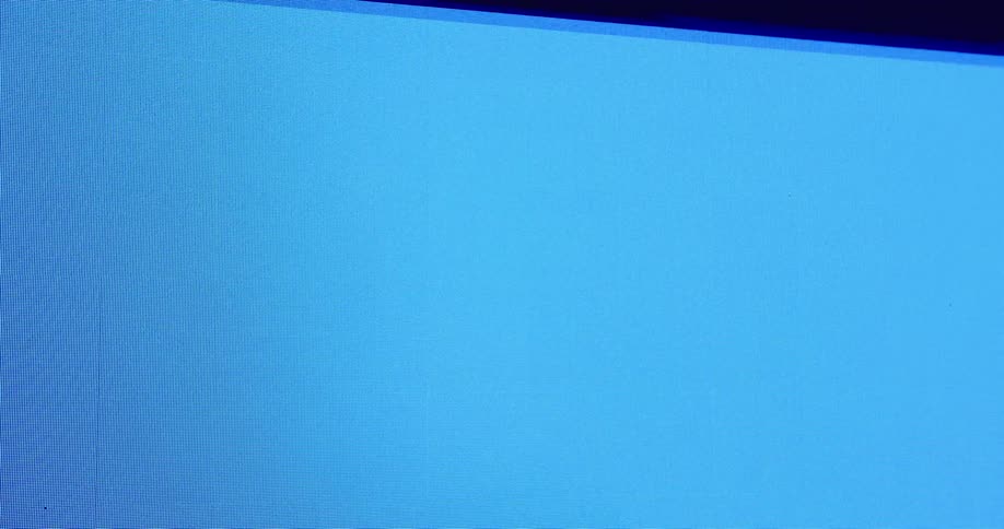 A blue light flashing on
