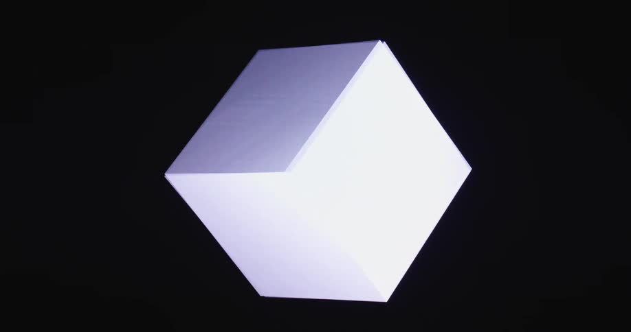A square rotates on a computer screen