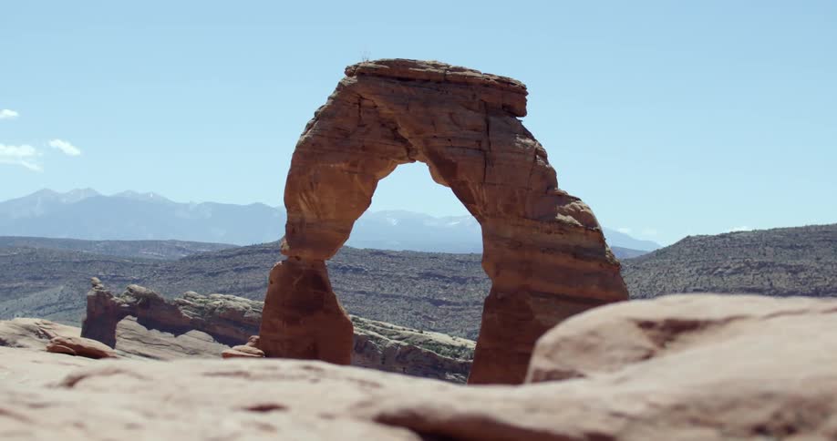 Large rock formation with a hole in the center