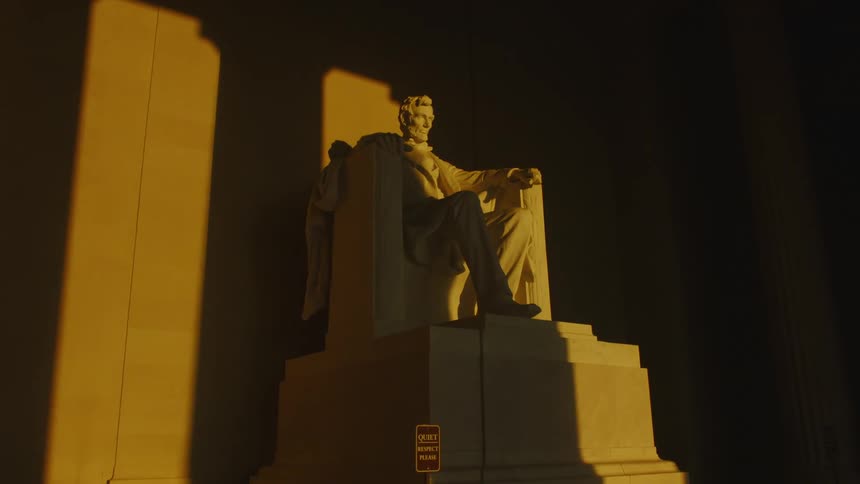 A reveal of a abraham lincoln memorial