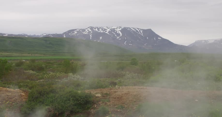 Smoke moves across a field