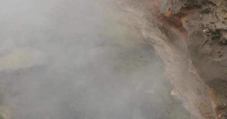 A steamy bubbling body of water