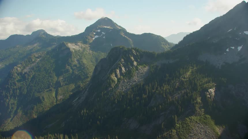 Aerial shot of a mountain