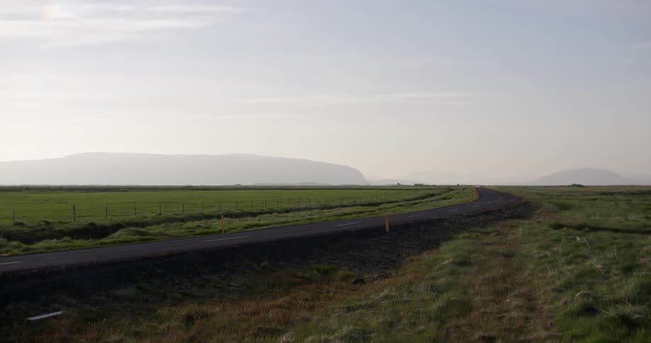 View of a remote road near mountains